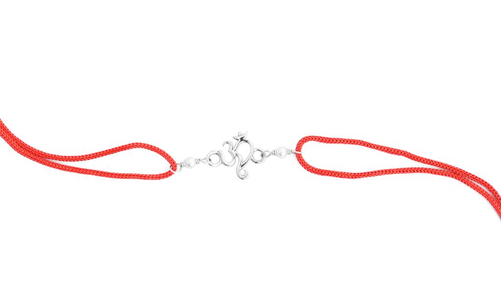 925 Sterling Silver Om Religious Rakhi : CSRAKHI10