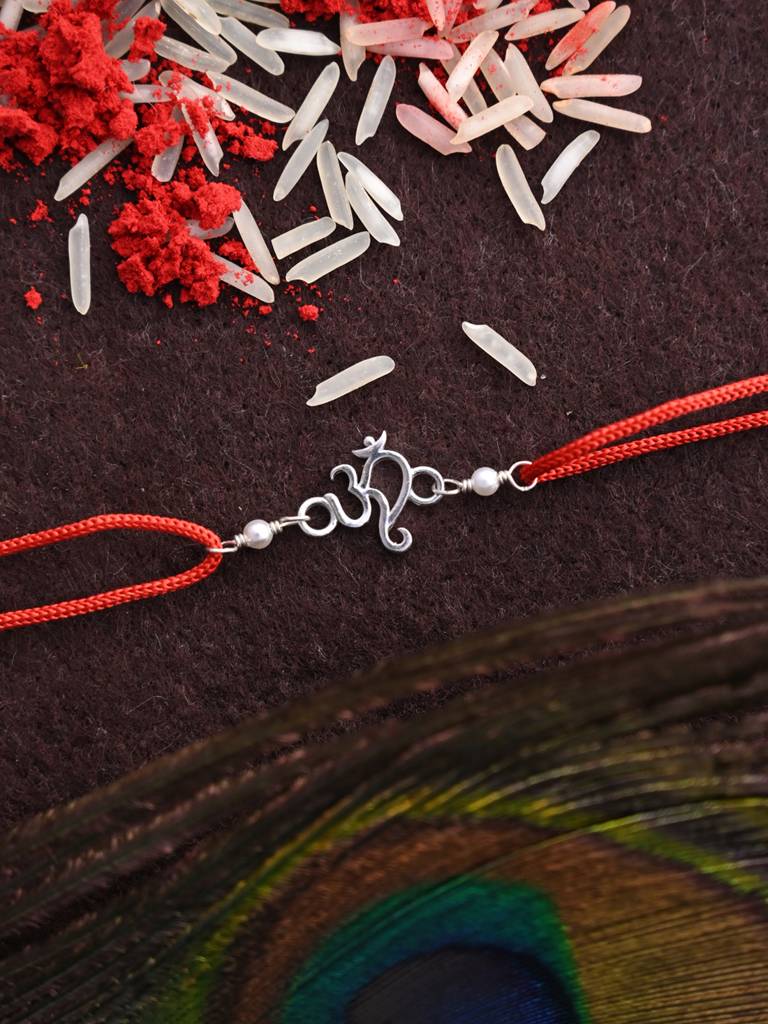 Eternz Certified Jewellery - Clara 925 Sterling Silver Om Religious Rakhi