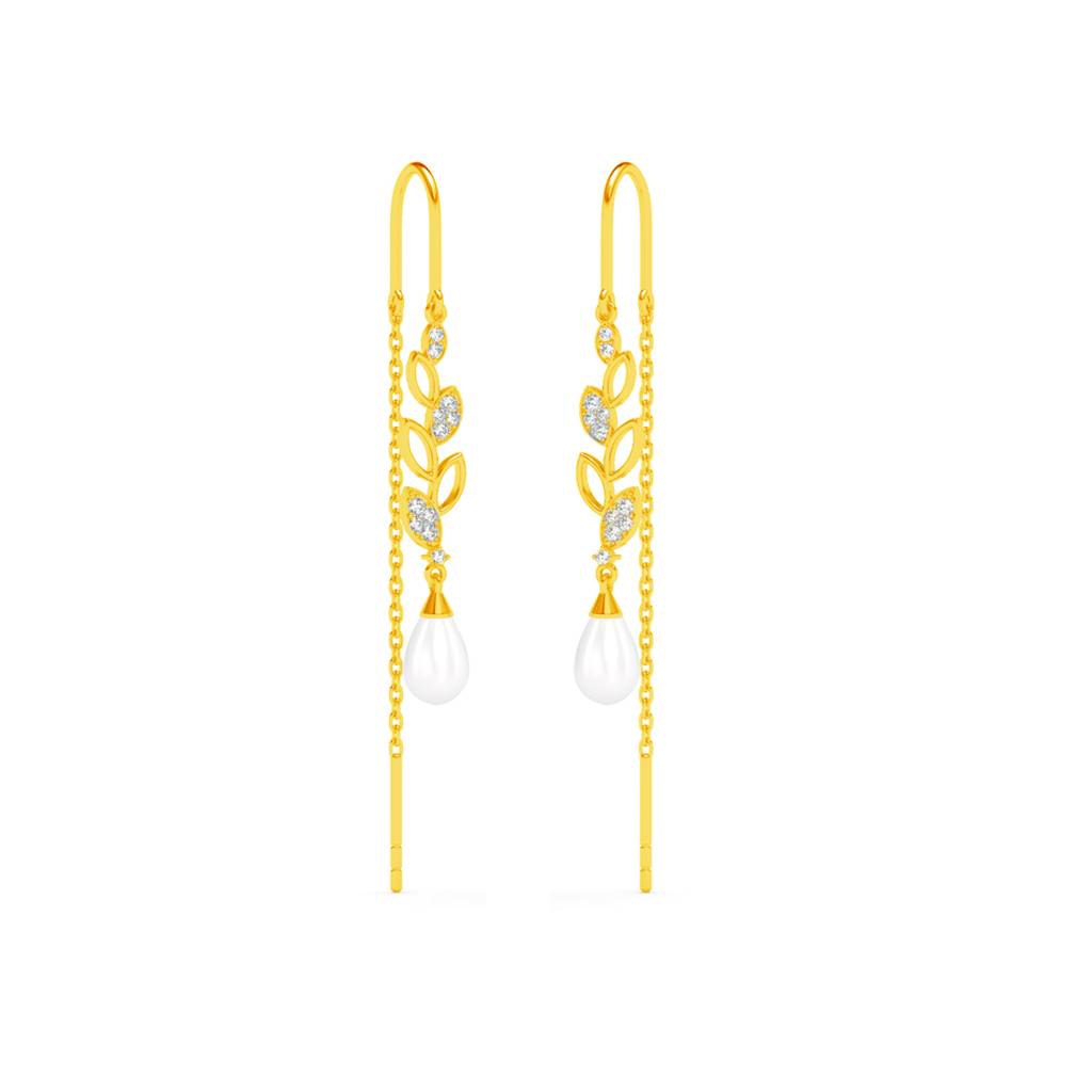 Silver Designer Threader Earrings : CSSDE12