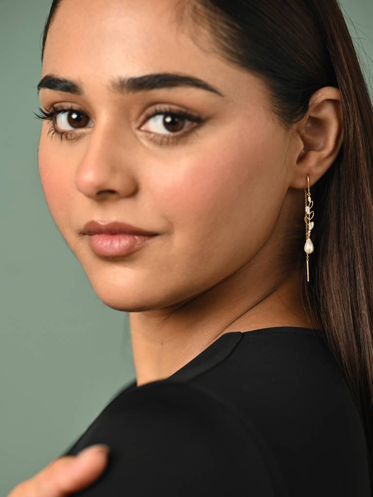 Silver Designer Threader Earrings : CSSDE12