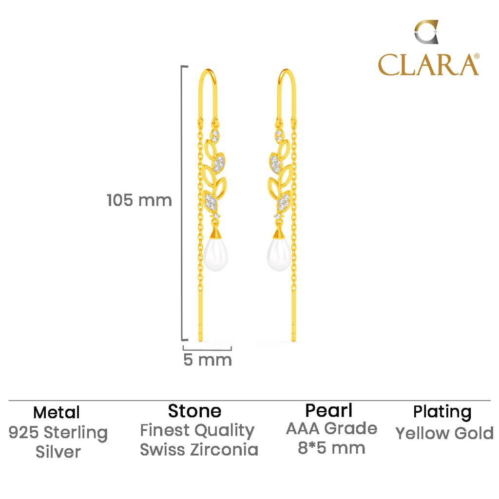 Silver Designer Threader Earrings : CSSDE12