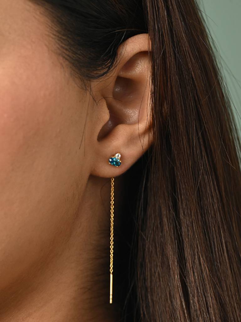 Silver Multi Long Chain Earrings : CSSDE8