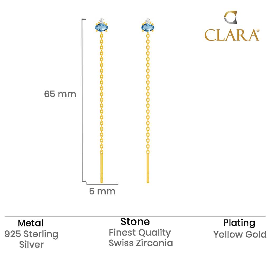 Silver Multi Long Chain Earrings : CSSDE8