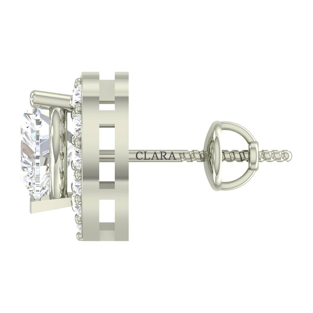 925 Sterling Silver Swiss Zirconia Valentine Earring With Screw Back Gift For Women And Girls : CSWZME66