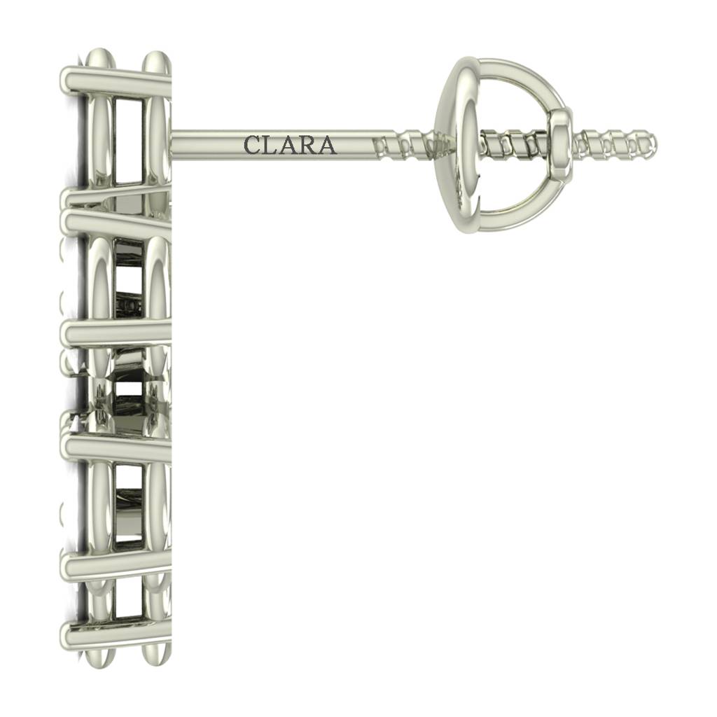 925 Sterling Silver Swiss Zirconia Daisy Earring With Screw Back Gift For Women And Girls : CSWZME75