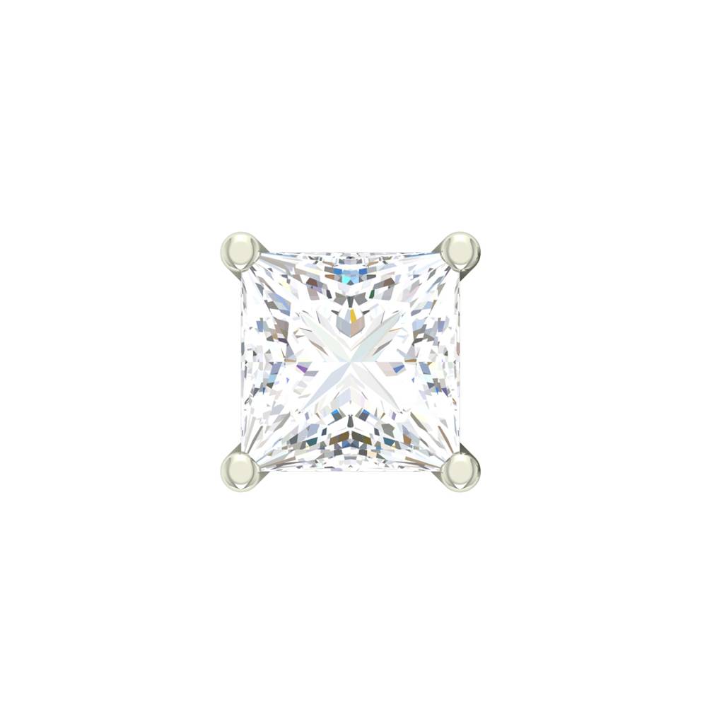 Clara 925 Sterling Silver Square Solitaire 6 Mm Stud Men Earring Gift For Men & Boys (1 Piece) : CSWZME78PC1