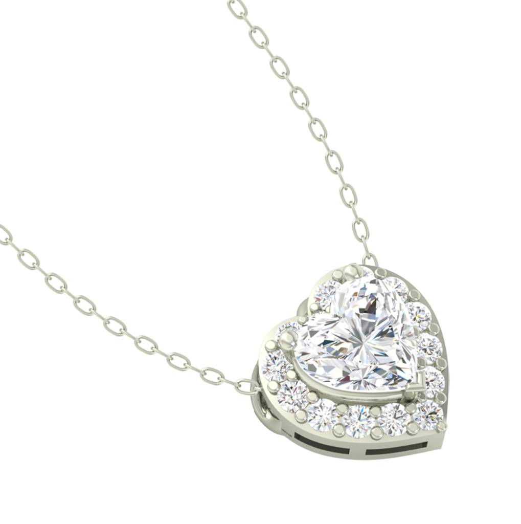 925 Sterling Silver Rhodium Plated Valentine Pendant Necklace With Chain Gift For Women And Girls : CSWZMP66_SCH