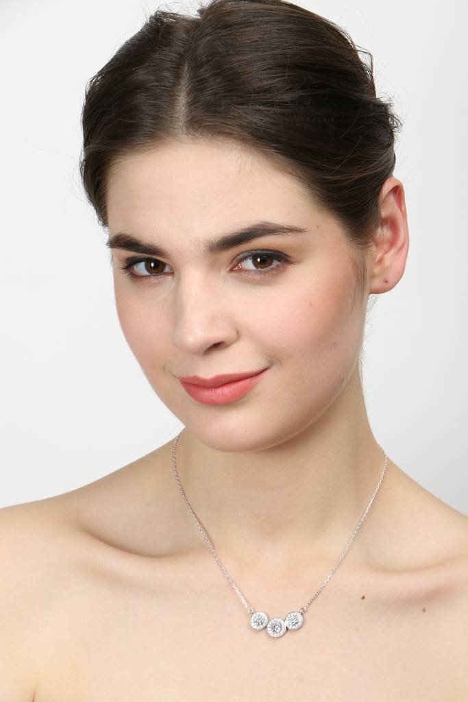 925 Sterling Silver Rhodium Plated Poppy Pendant Necklace With Chain Gift For Women And Girls : CSWZMP69_SCH