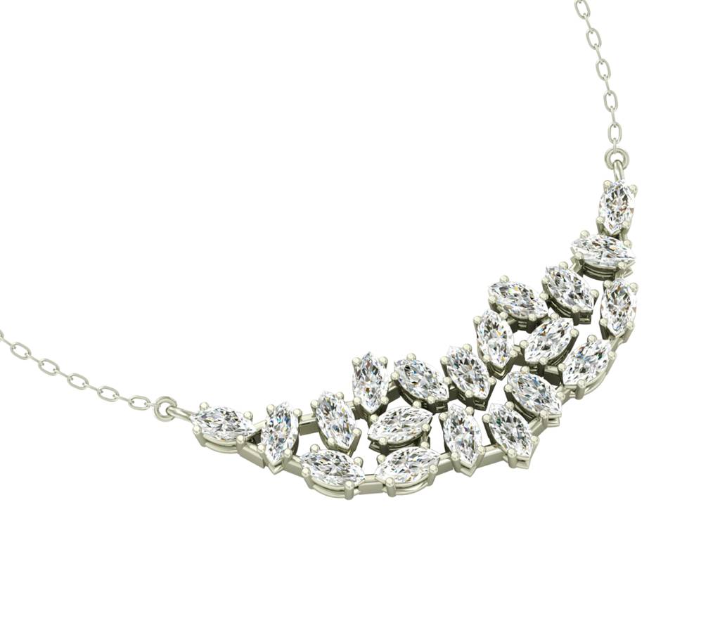 925 Sterling Silver Rhodium Plated Daisy Pendant Necklace With Chain Gift For Women And Girls : CSWZMP75_SCH
