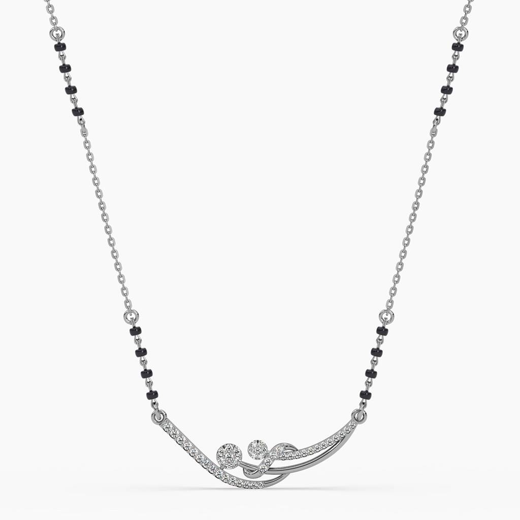 Hridya Mangalsutra Tanmaniya Pendant With Black Beads Chain Gift For Wife : CSWZMP89