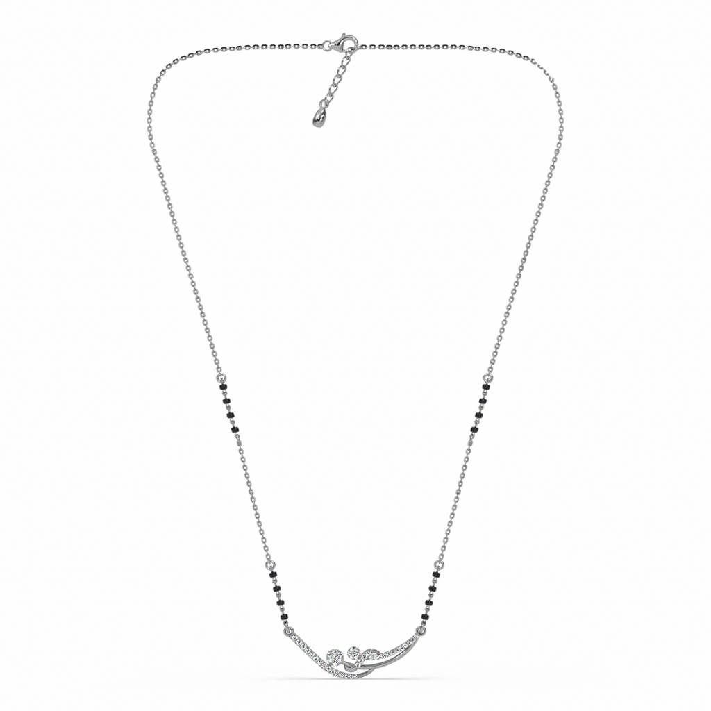 Hridya Mangalsutra Tanmaniya Pendant With Black Beads Chain Gift For Wife : CSWZMP89