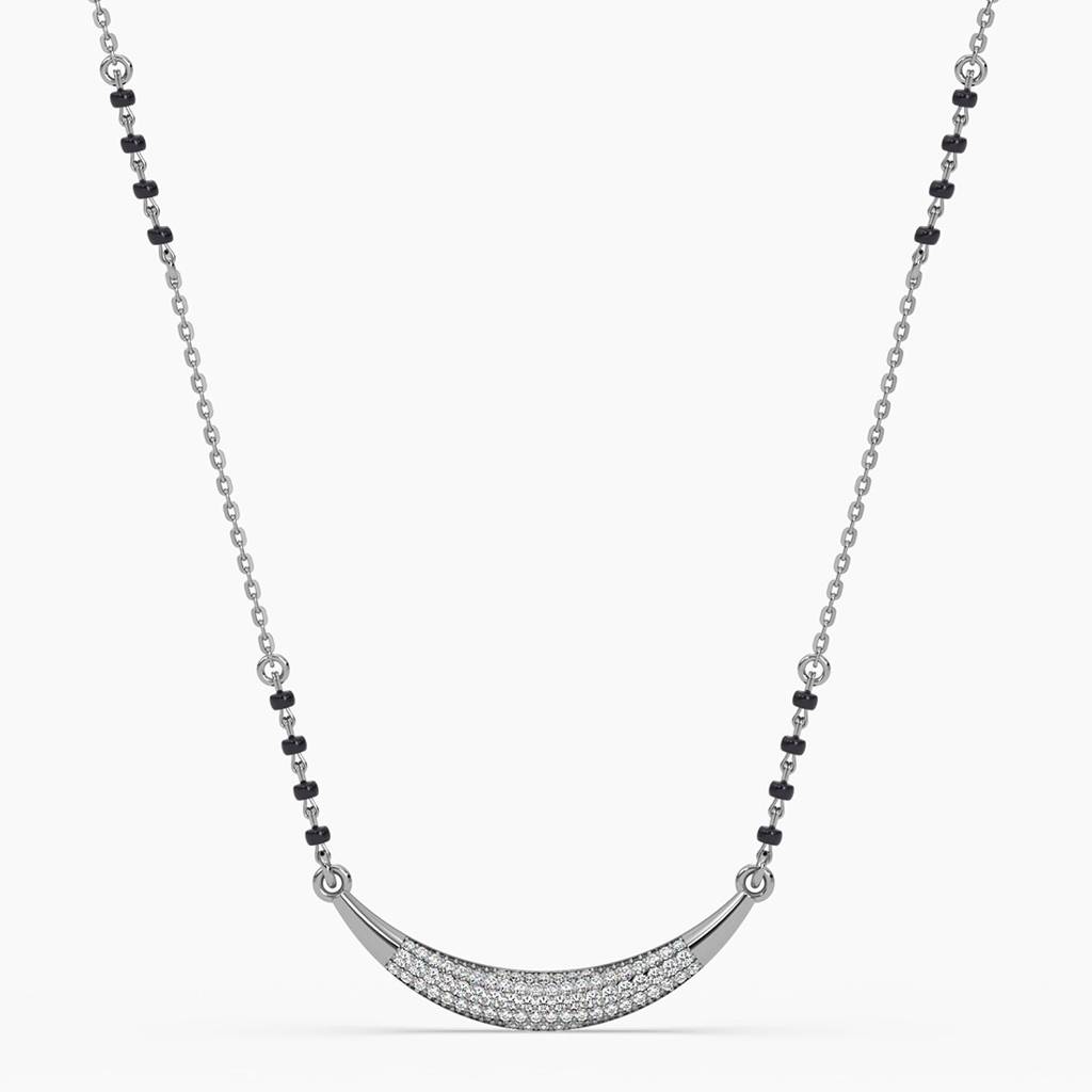 Inaya Mangalsutra Tanmaniya Pendant With Black Beads Chain Gift For Wife : CSWZMP91