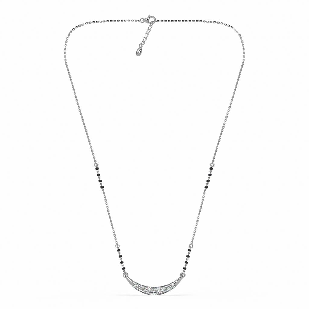 Inaya Mangalsutra Tanmaniya Pendant With Black Beads Chain Gift For Wife : CSWZMP91