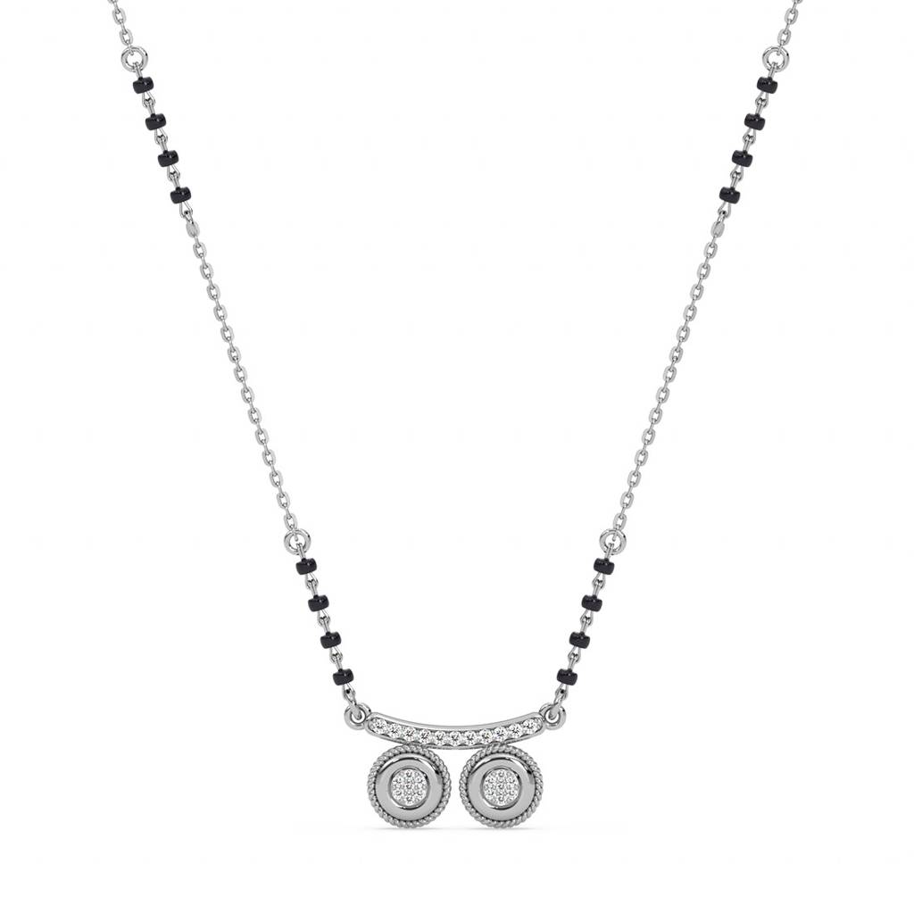Qirat Mangalsutra Tanmaniya Pendant With Black Beads Chain Gift For Wife : CSWZMP97