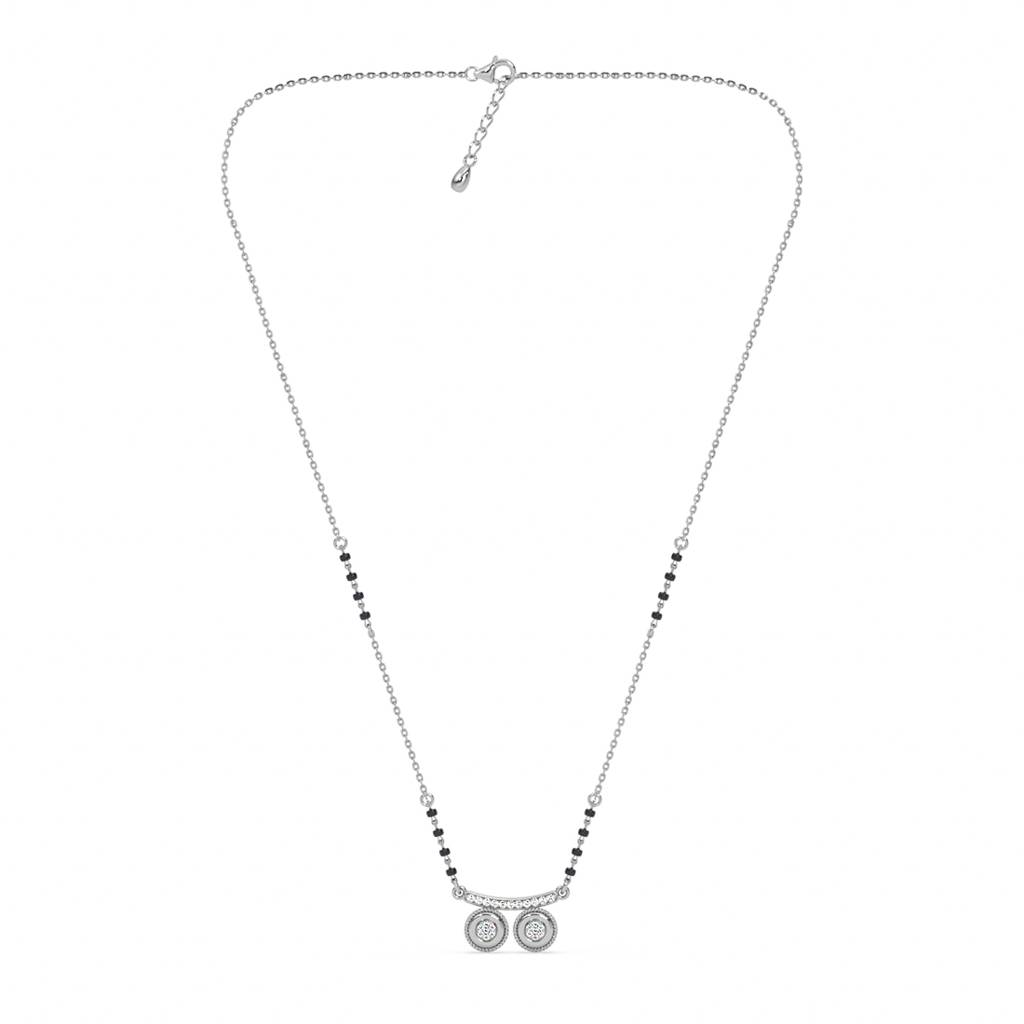 Qirat Mangalsutra Tanmaniya Pendant With Black Beads Chain Gift For Wife : CSWZMP97