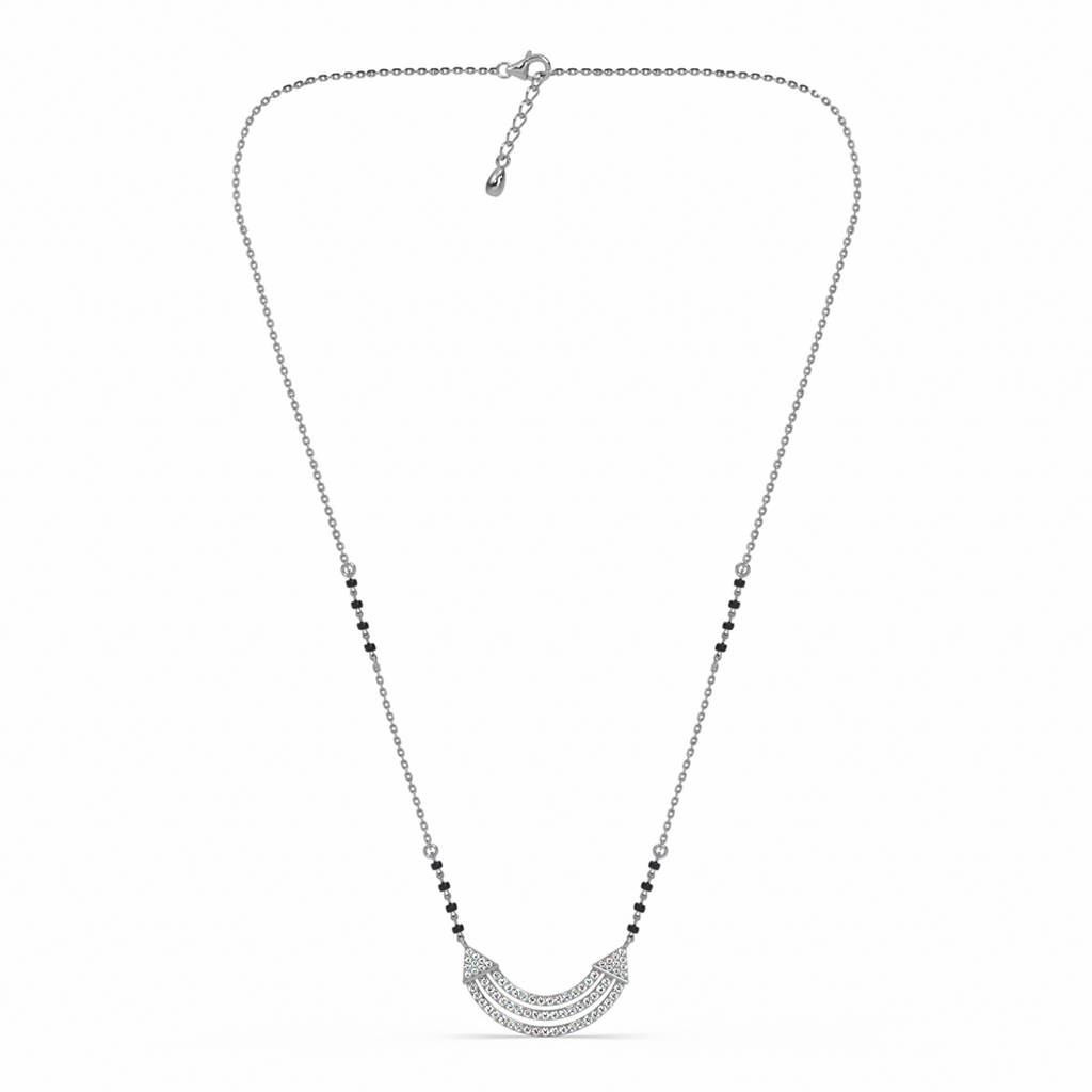 Urja Mangalsutra Tanmaniya Pendant With Black Beads Chain Gift For Wife : CSWZMP99