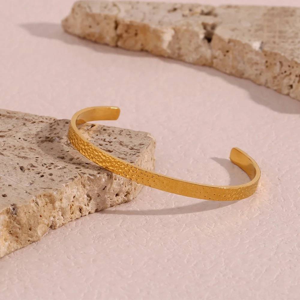 Gold Bracelet With Hammered And Textured Details That Fits Every Mood And Occasion