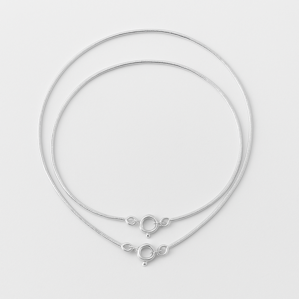 Minimalist 925 Sterling Silver Snake Chain Anklet : AK003Minimalist925SterlingSilverSnakeChainAnklet