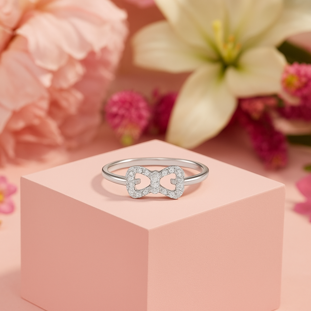 Diamond Ribbon Ring In 14K Gold : ALR00213