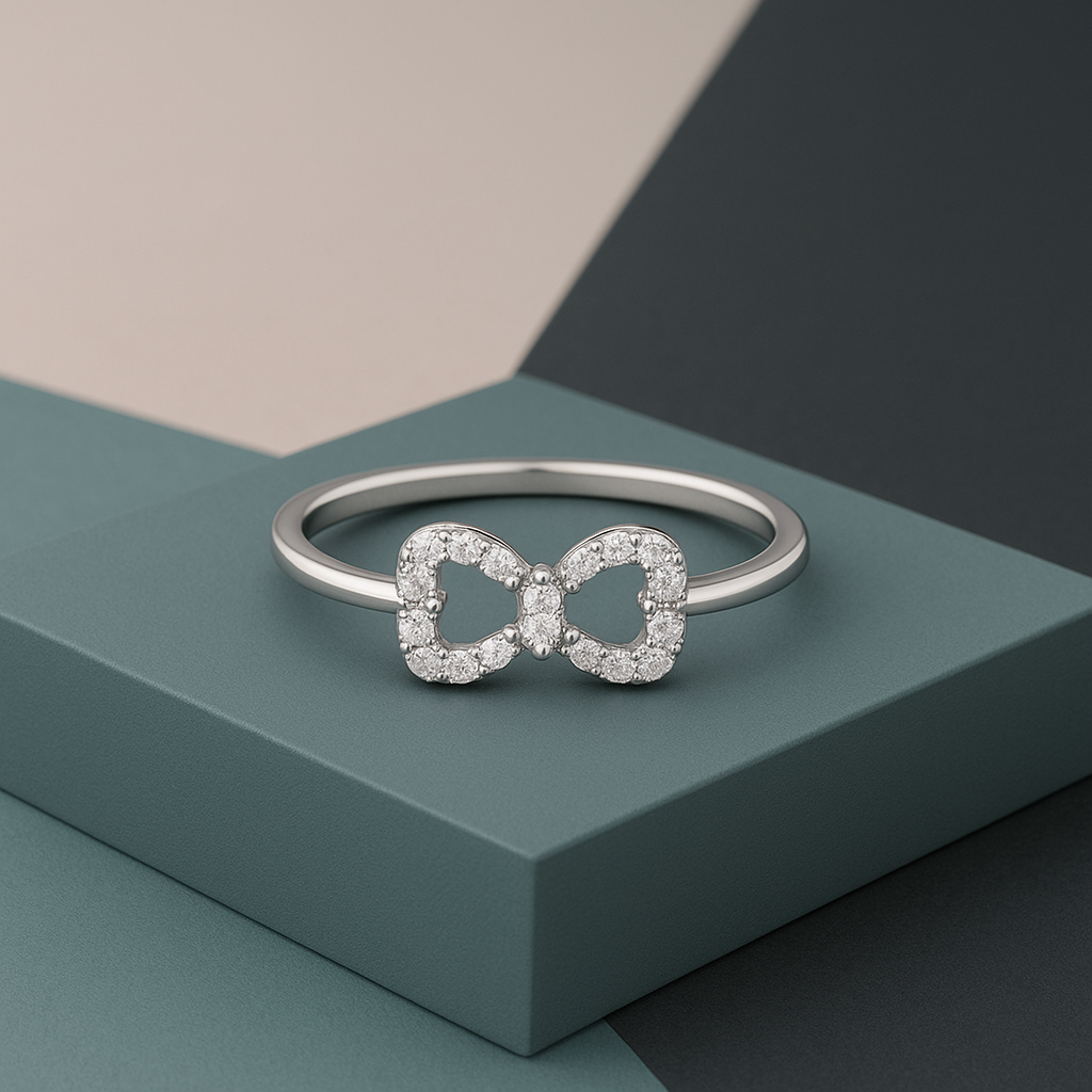 Diamond Ribbon Ring In 14K Gold : ALR00213