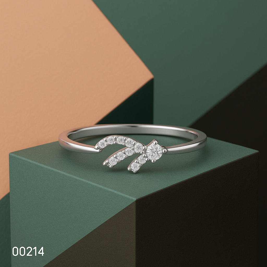 Feather Glow Diamond Ring In 14K Gold : ALR00214