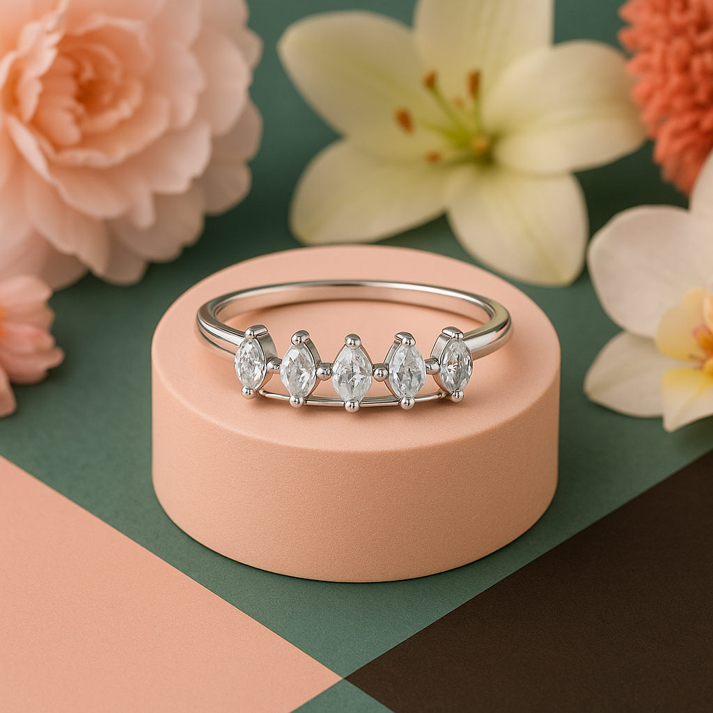 Crown Gleam Diamond Ring In 14K Gold : ALR00264