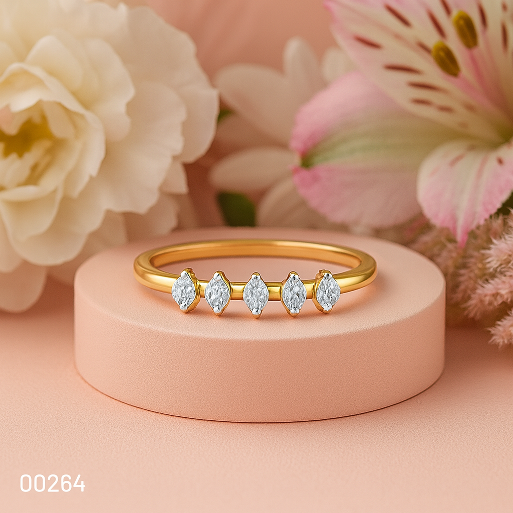 Crown Gleam Diamond Ring In 14K Gold : ALR00264