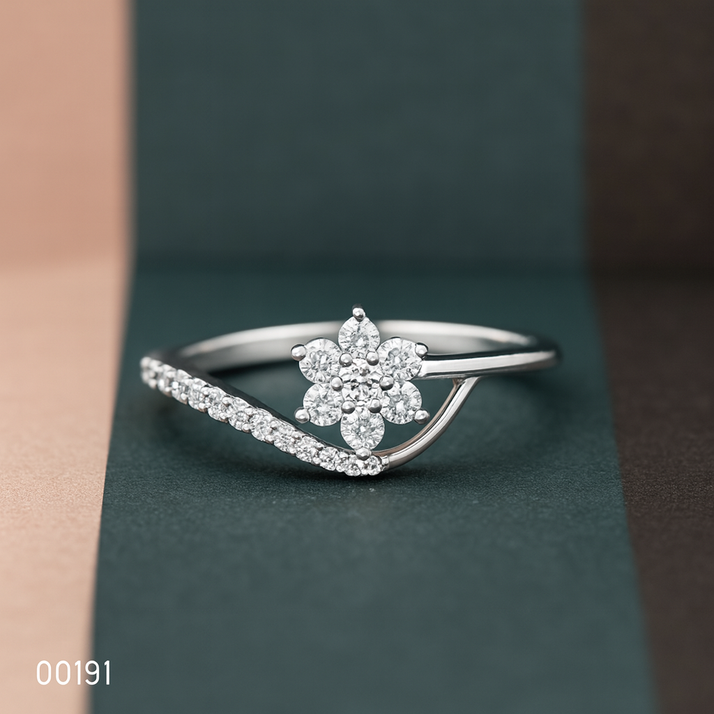 Floral Glow Diamond Ring In 14K Gold : ALR00191