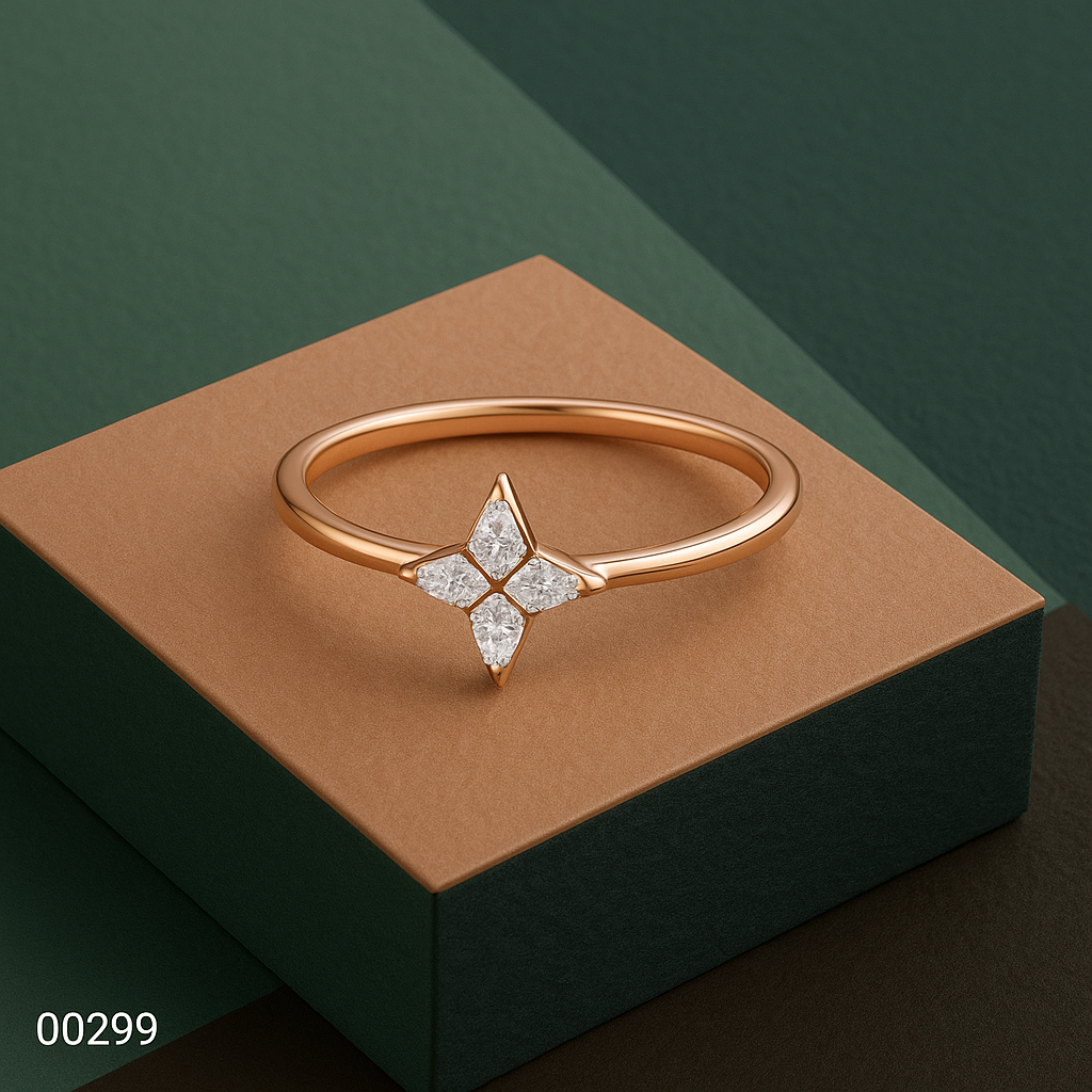 Celeste Star Diamond Ring In 14K Gold : ALR00299