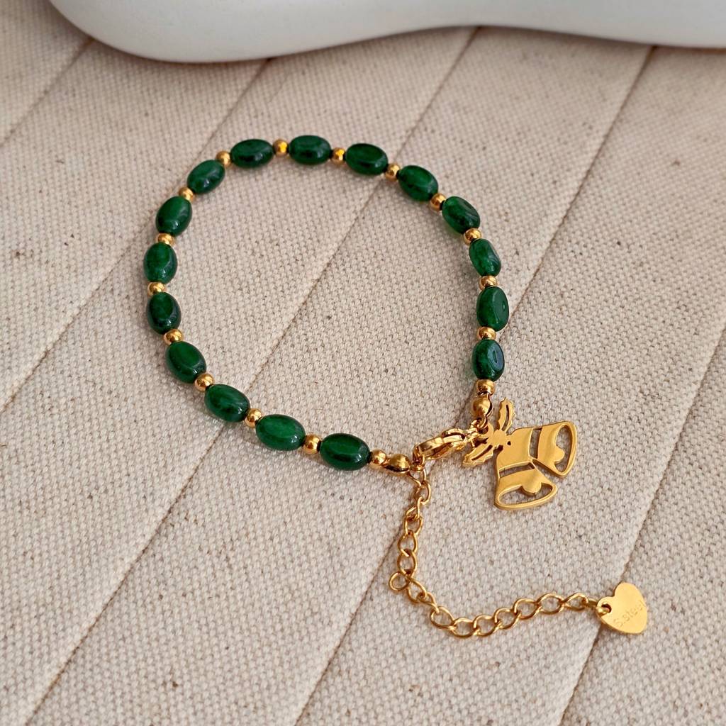Christmas Green Bead Bracelet : TAA-9791172739350-BRACELET