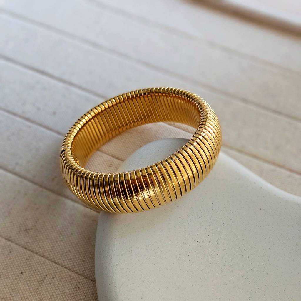 Chunky 18K Gold Plated Snake Chain Bracelet : TAA-9708566511894-BRACELET