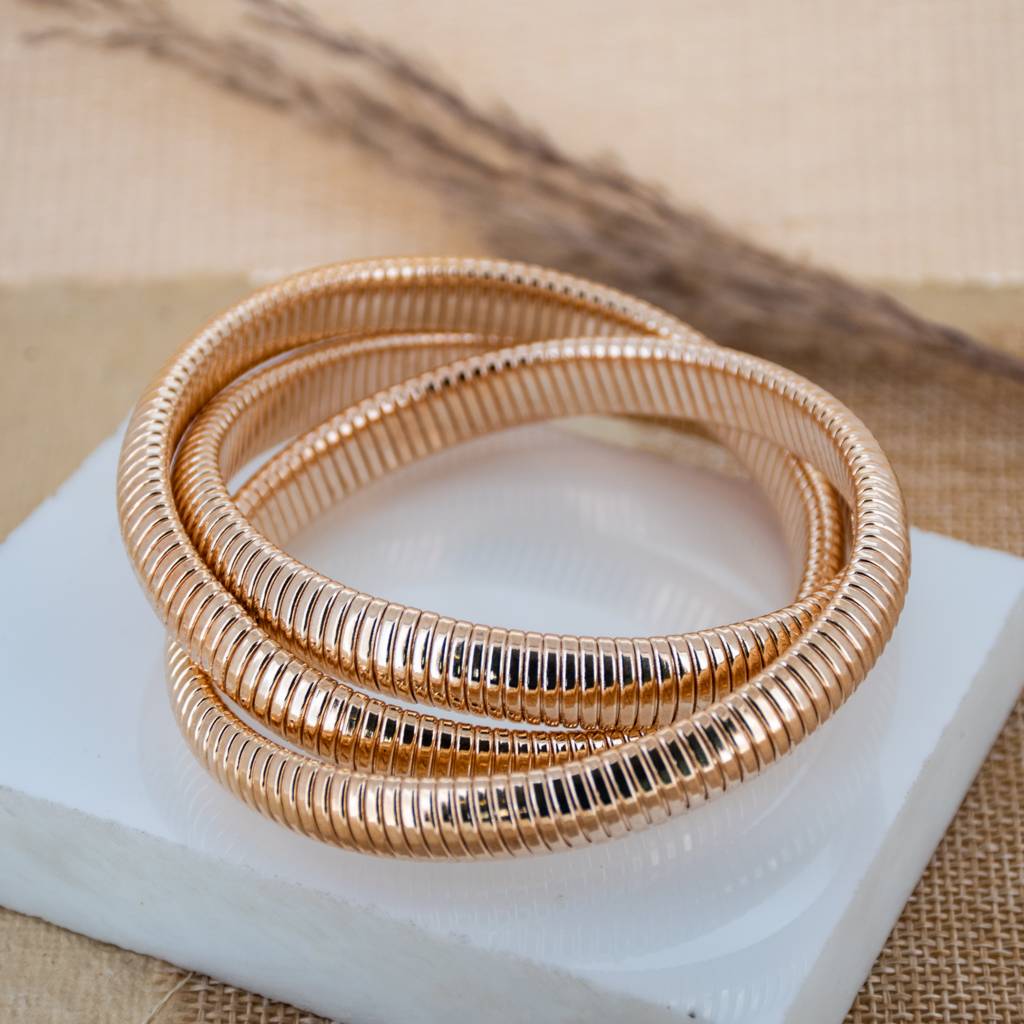 Chunky Layered Twisted Bangle : BG200