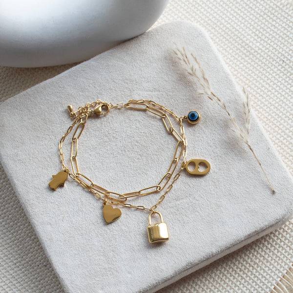 Collective Charm Layered Bracelet