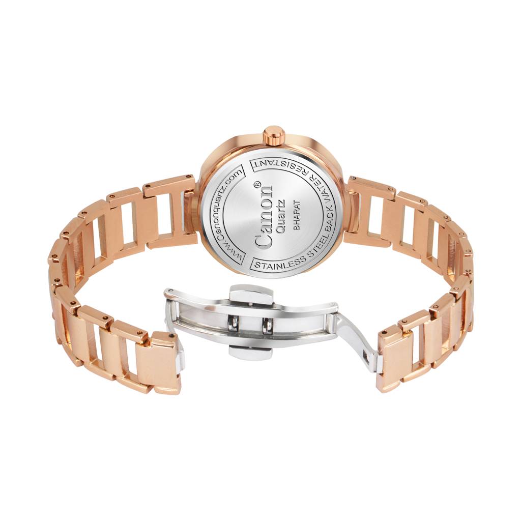 Canon Quartz Square Watch For Women - Baby Pink : CN-405