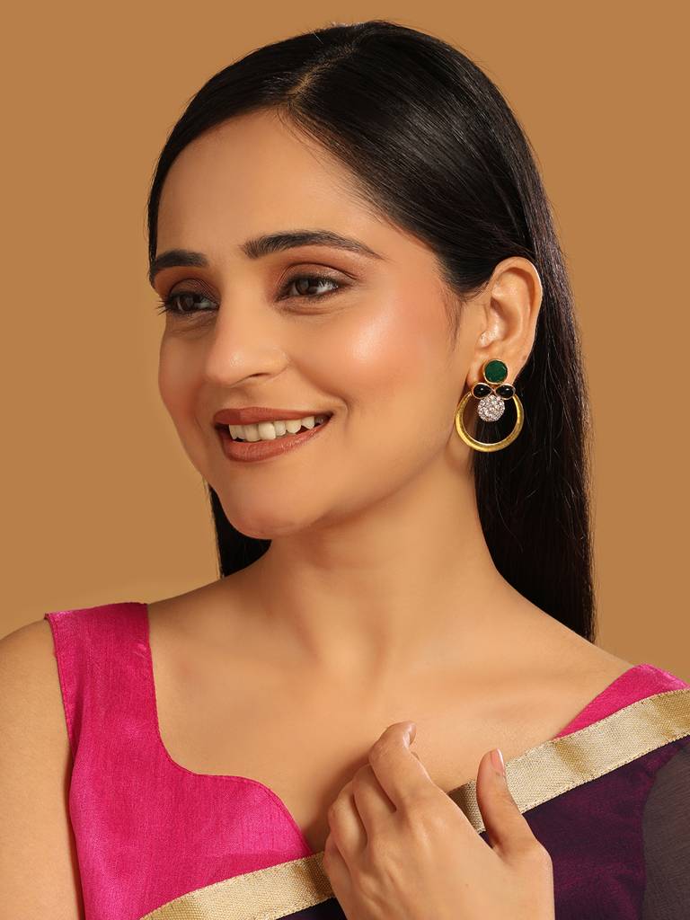 22K Gold Plated Elysian Glow Earrings : YI24A0347E