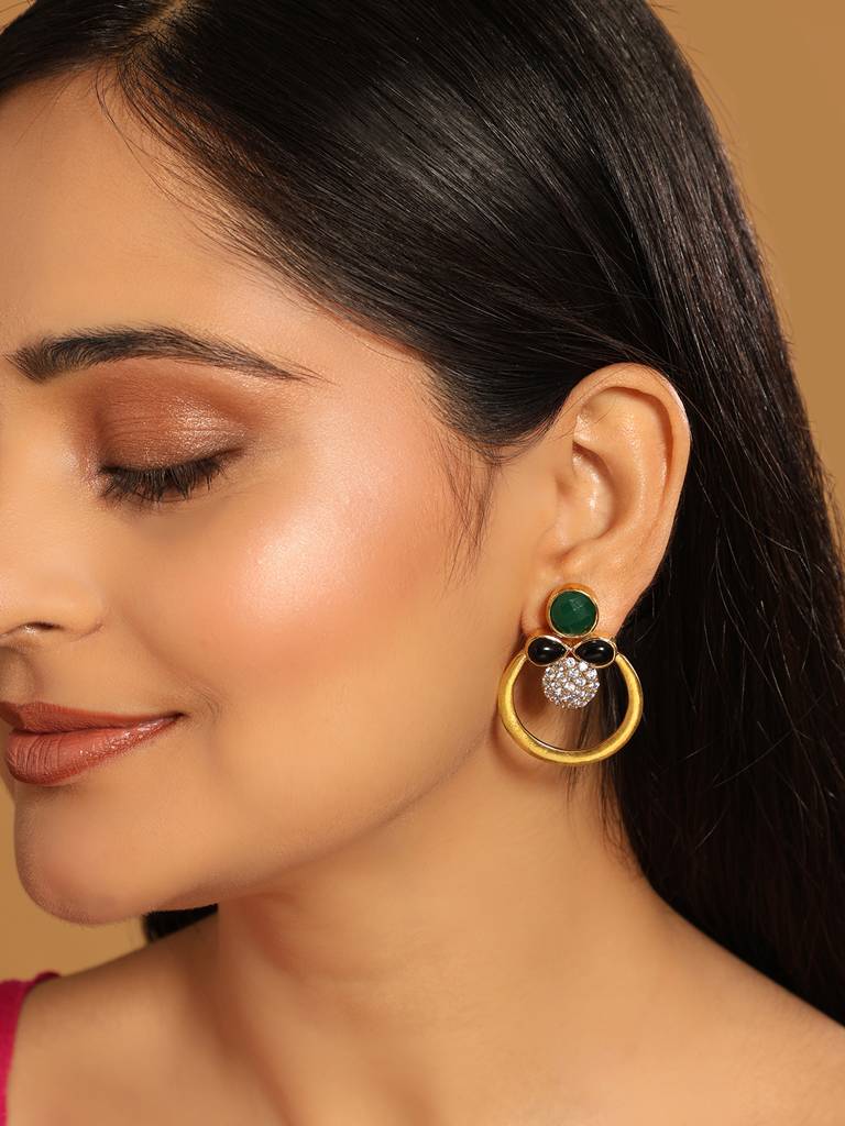 22K Gold Plated Elysian Glow Earrings : YI24A0347E