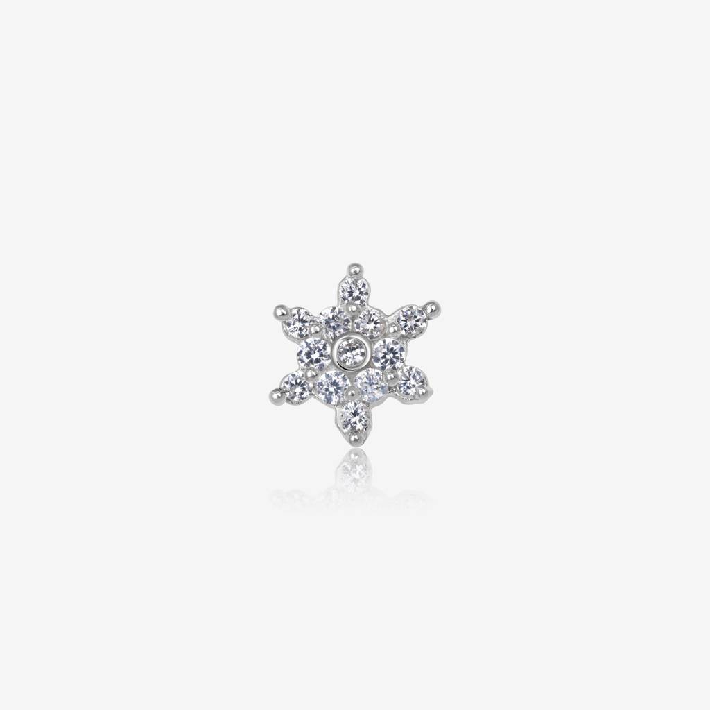 Star Cz Silver Nose Pin : INP151