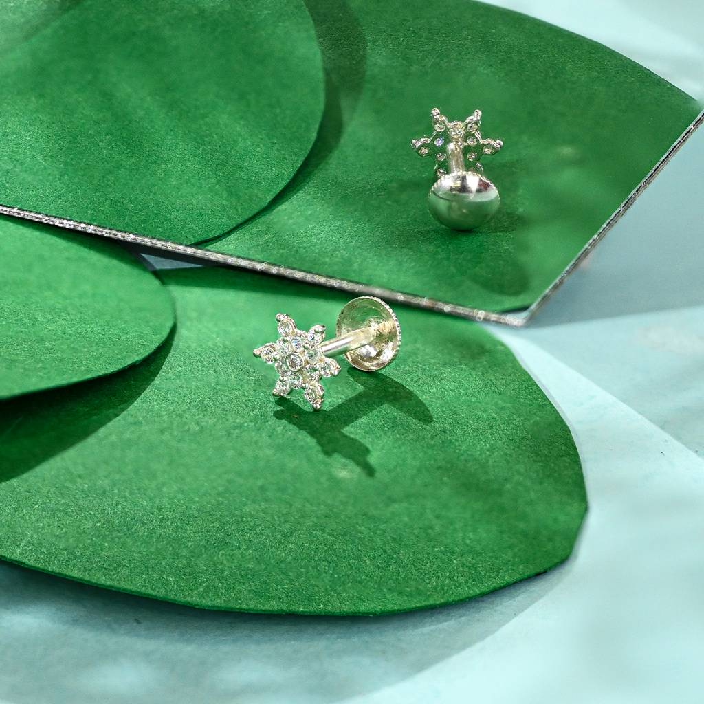 Star Cz Silver Nose Pin : INP151