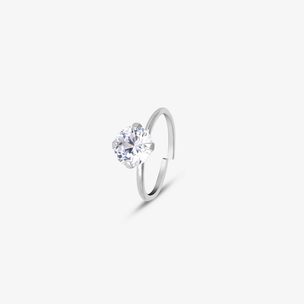 Classic Silver Lining Nose Pin : MNP208