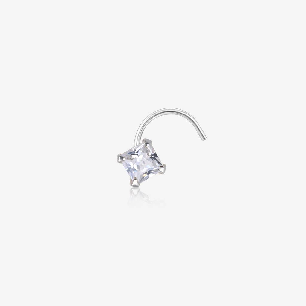 Silver Tiny Stone Nose Pin : ONP246