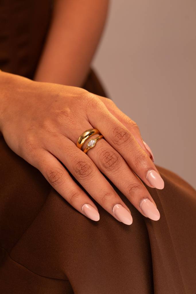 Crystal Dome Ring : AURARING027-6