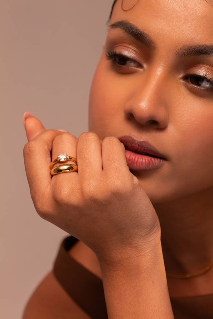 Crystal Dome Ring : AURARING027-6