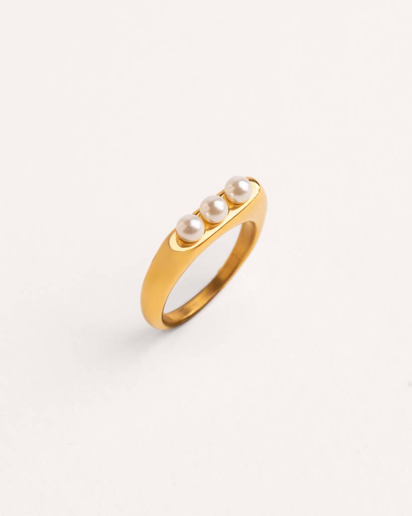 Tri Pearl Ring : AURARING026-6