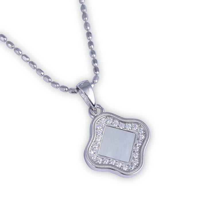 Aztec Zirconia Silver Pendant Set : DPS54