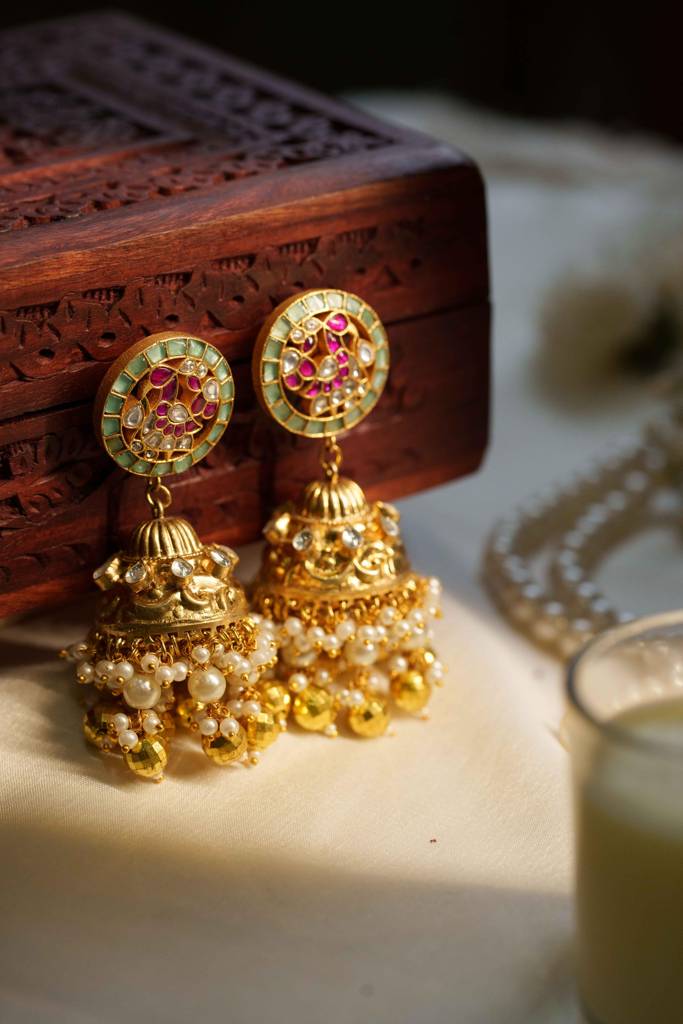 Mahi Multicoloured Jadtar Jhumka : AN-1051