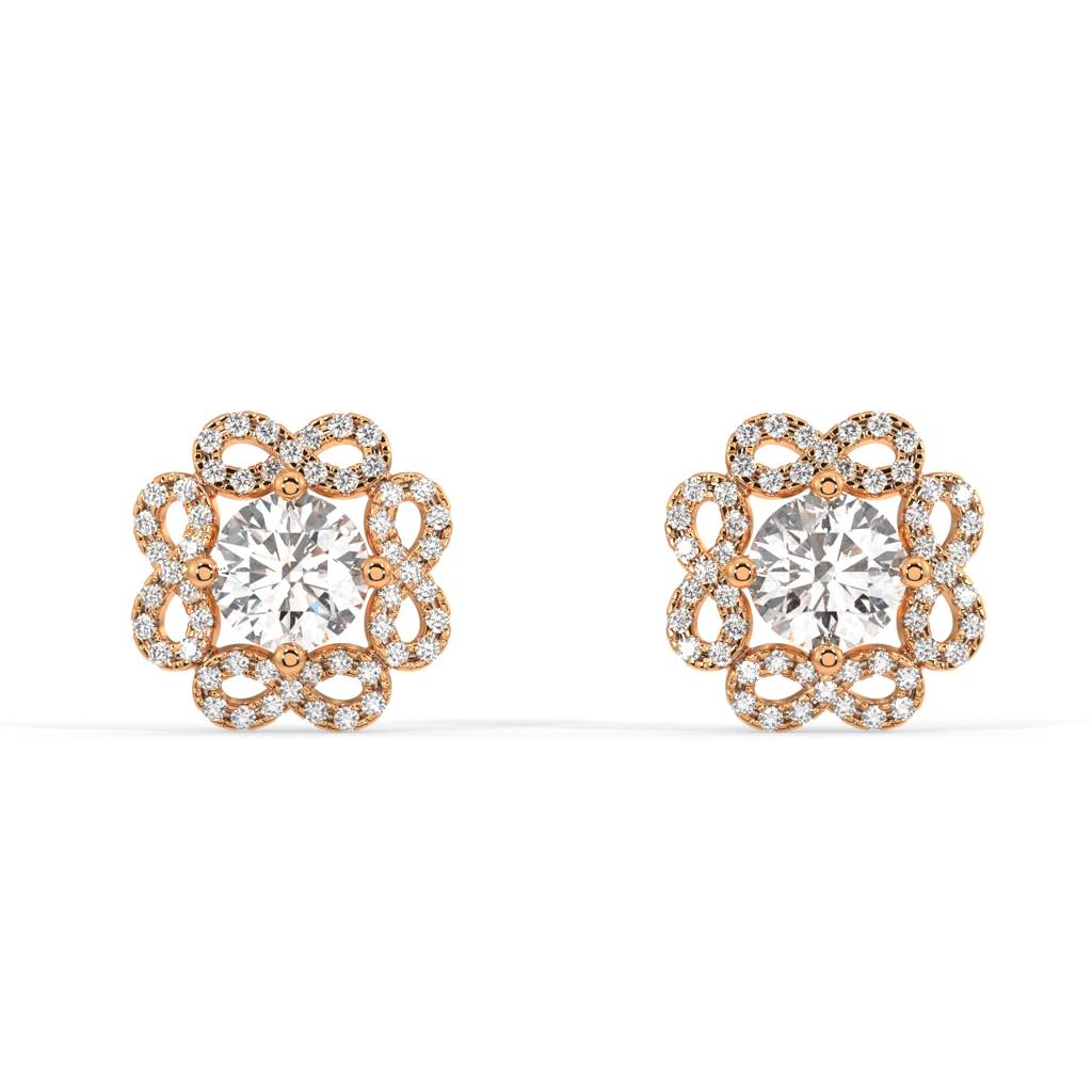 Romance Rose Earrings : SLVD10RomanceRose