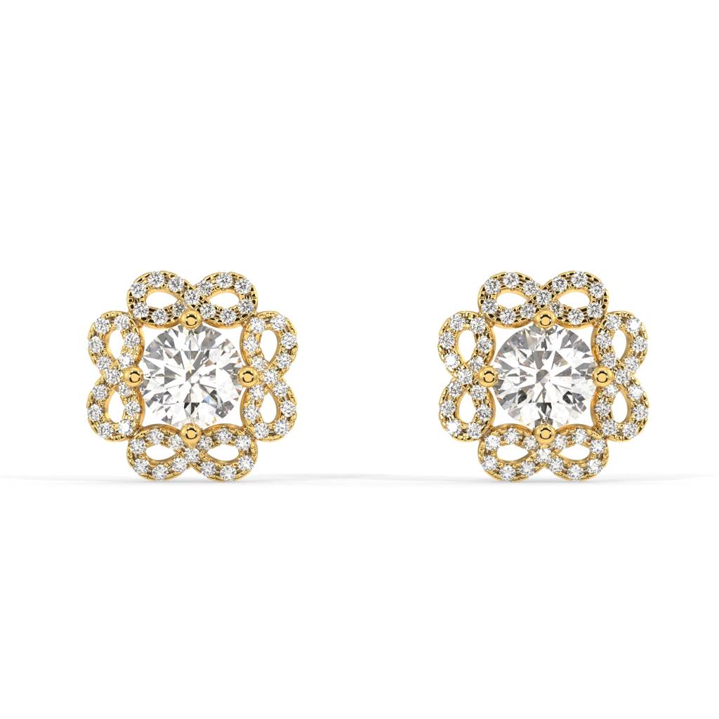 Romance Rose Earrings : SLVD10RomanceRose