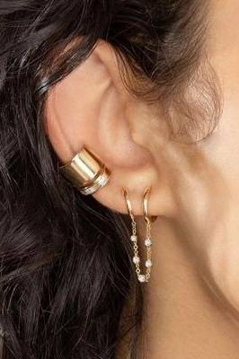 Rhinestone Piercing Earrings : IN00044P