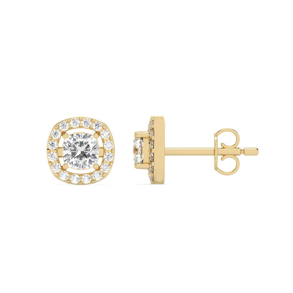 0.1 Ct Cushion Stud Earring : SFJ0524ER-023
