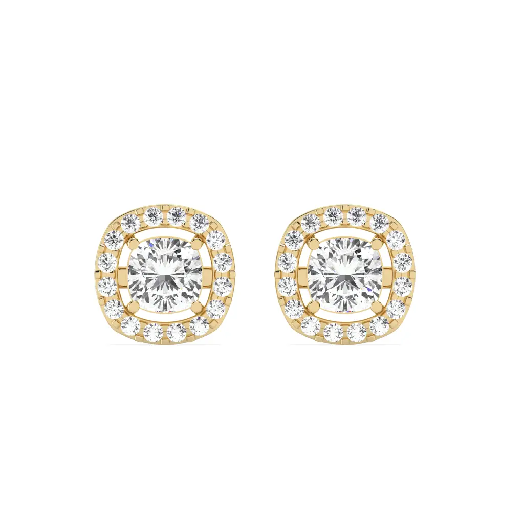 0.1 Ct Cushion Stud Earring : SFJ0524ER-023